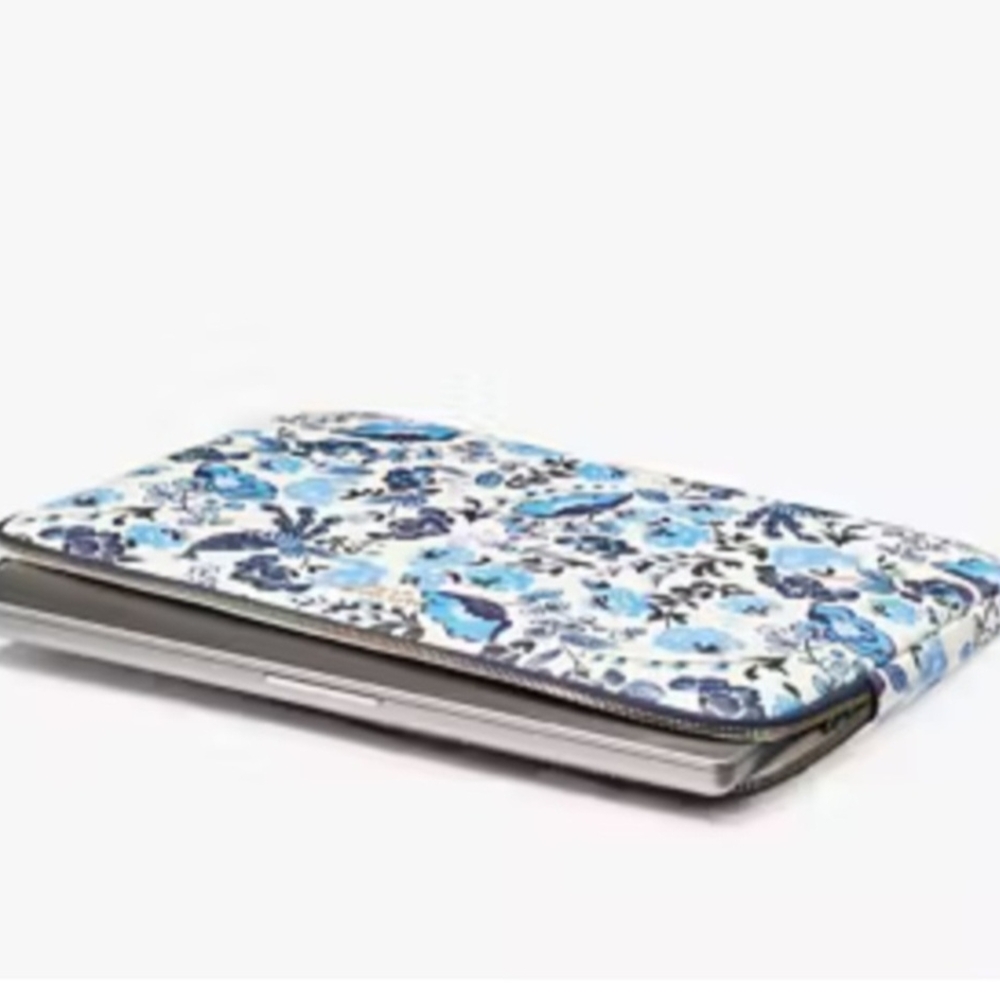 Kate Spade NWT Blue Floral Tech Sleeve - Picture 3 of 4